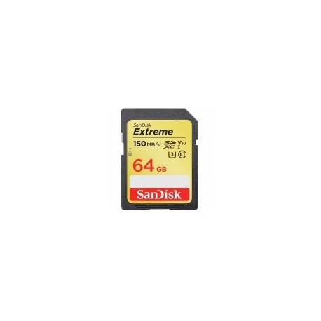 Memoria Flash Sandisk Extreme, 64GB SDXC UHS-I Clase 10