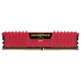 Kit Memoria RAM Corsair Vengeance LPX DDR4, 2666MHz, 16GB (2 x 8GB), CL16, Rojo
