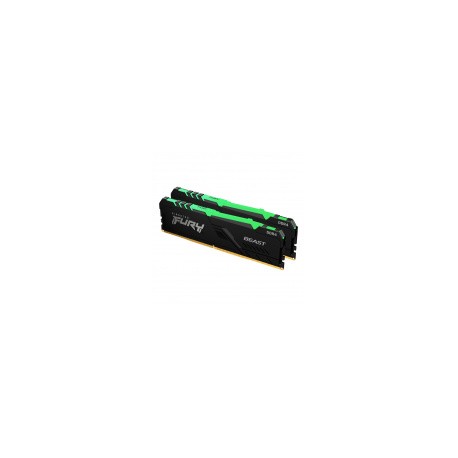 Kit Memoria RAM Kingston FURY Beast RGB DDR4, 3200MHz, 32GB (2 x 16GB), Non-ECC, CL16, XMP
