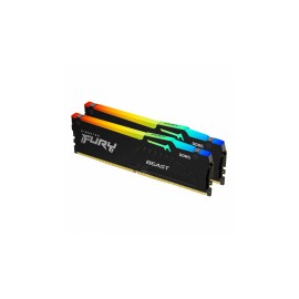 Kit Memoria RAM Kingston FURY Beast RGB Black DDR5, 6000MHz, 16GB (2 x 8GB), Non-ECC, CL40, XMP