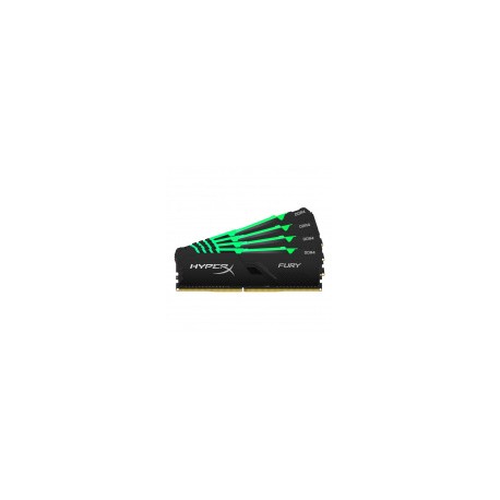 Kit Memoria RAM Kingston HyperX FURY RGB DDR4, 3466MHz, 32GB (4 x 8GB), Non-ECC, CL16, XMP