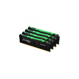 Kit Memoria RAM Kingston FURY Beast RGB DDR4, 3200MHz, 32GB (4 x 8GB), Non-ECC, CL16, XMP