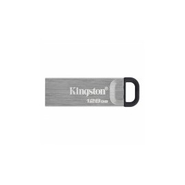 Memoria USB Kingston DataTraveler Kyson, 128GB, USB 3.2, Lectura 200MB/s, Escritura 60MB/s, Plata