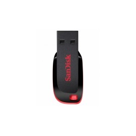 Memoria USB SanDisk Cruzer Blade CZ50, 128GB, USB 2.0, Negro/Rojo