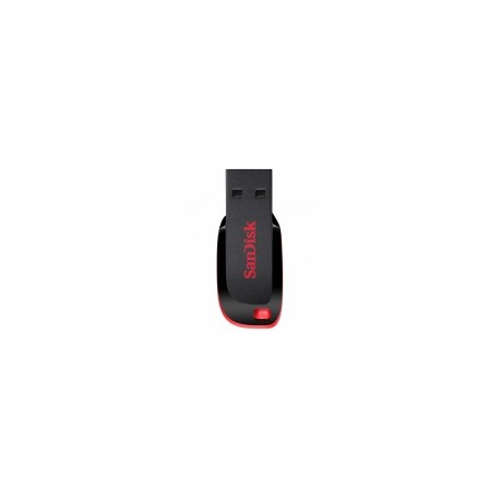 Memoria USB SanDisk Cruzer Blade CZ50, 32GB, USB 2.0, Negro/Rojo