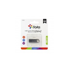 Memoria USB Stylos STMUSB3B, 32GB, USB 2.0, Plata