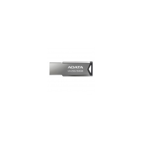 Memoria USB Adata UV250, 64GB, USB 2.0, Plata