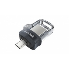 Memoria USB SanDisk Ultra Dual Drive M3.0, 32GB, USB 3.0, Lectura 150MB/s, Gris