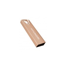 Memoria USB Hyundai Bravo Deluxe, 32GB, USB 2.0, Lectura 10MB/s, Escritura 3MB/s, Oro Rosado