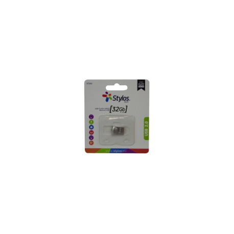 Memoria USB Stylos STMUS41S, 32GB, USB 2.0, Gris