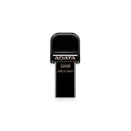Memoria USB Adata AI920, 32GB, Lightning/ USB 3.0, Lectura 150MB/s, Escritura 30MB/s, Negro - para iPhone/iPad/iPod