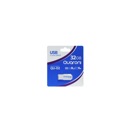 Memoria USB Quaroni QU-02, 32GB, USB 2.0, Plata
