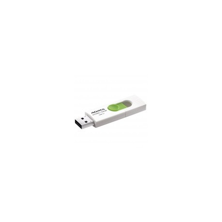 Memoria USB Adata UV320, 64GB, USB 3.1, Lectura máx 100MB/s, Blanco/Verde