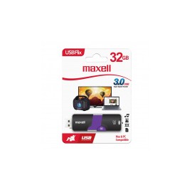 Memoria USB Maxell Flix, 32GB, USB 3.0, Morado