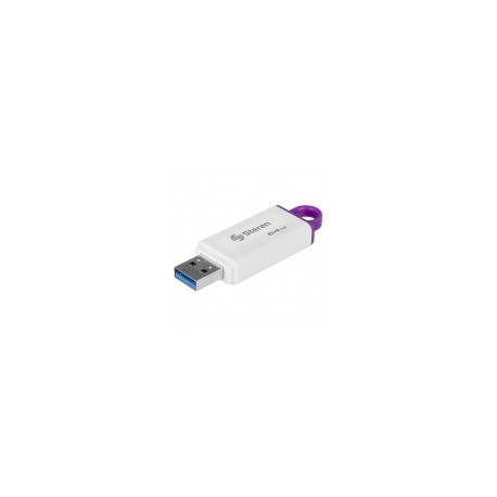 Memoria USB Steren MFD-064, 64GB, USB 3.2, Blanco/Violeta