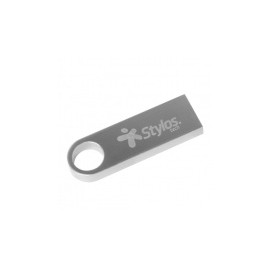 Memoria USB Stylos ST100, 64GB, USB 2.0, Plata