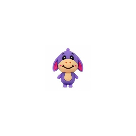 Memoria USB BRobotix 190432-4, 32GB, USB 2.0, Burro Morado
