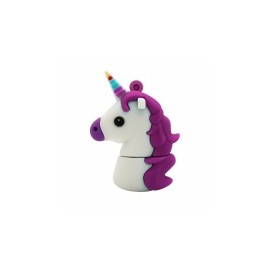 Memoria USB BRobotix 190432-32, 32GB, USB 2.0, Unicornio Morado