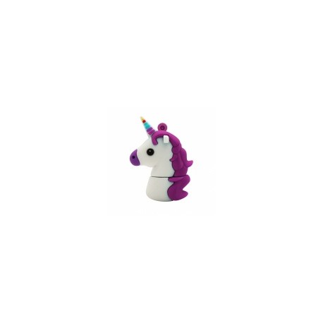 Memoria USB BRobotix 190432-32, 32GB, USB 2.0, Unicornio Morado