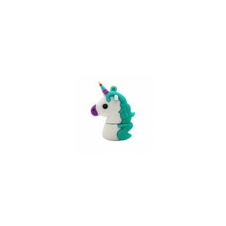 Memoria USB BRobotix 190432-30, 32GB, USB 2.0, Unicornio Azul