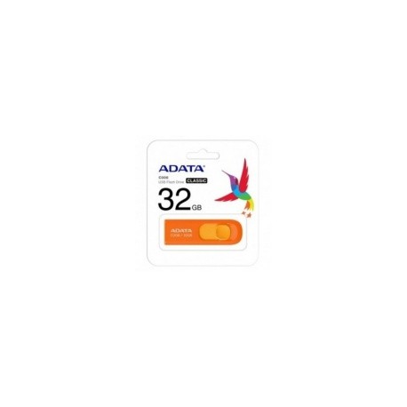 Memoria USB Adata C008, 32GB, USB 2.0, Naranja