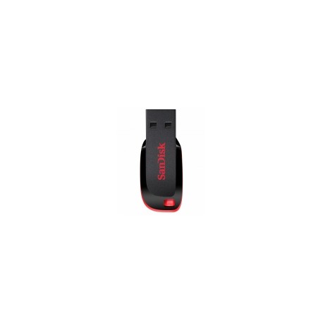 Memoria USB SanDisk Cruzer Blade CZ50, 16GB, USB 2.0, Negro/Rojo