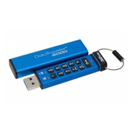 Memoria USB Kingston DataTraveler 2000, 32GB, USB 3.0, Lectura 135MB/s, Escritura 40MB/s, Azul