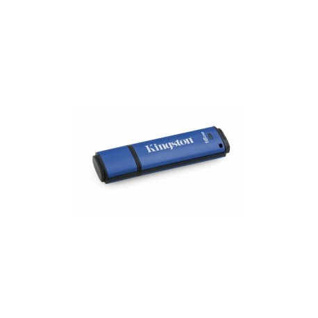 Memoria USB Kingston DataTraveler Vault Privacy, 16GB, USB 3.0, Lectura 165MB/s, Escritura 22MB/s, Azul