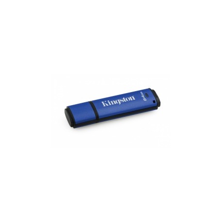 Memoria USB Kingston DataTraveler Vault Privacy, 64GB, USB 3.0, Lectura 250MB/s, Escritura 85MB/s, Azul