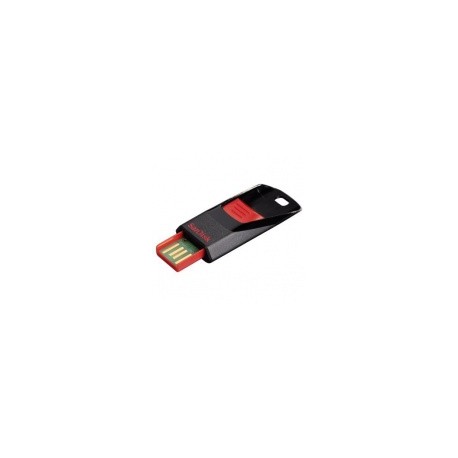 Memoria USB SanDisk Cruzer Edge CZ51, 8GB, USB 2.0, Negro/Rojo