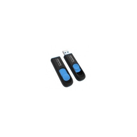 Memoria USB Adata Dashdrive UV128, 256GB, USB 3.0, Lectura 100MB/s, Negro/Azul