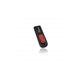 Memoria USB Adata C008, 32GB, USB 2.0, Negro/Rojo