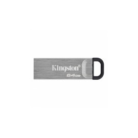 Memoria USB Kingston DataTraveler Kyson, 64GB, USB 3.2, Lectura 200MB/s, Plata