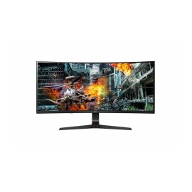 Monitor Gamer LG 34GL750-B LED 34", Full HD, Ultra Wide, G-Sync, Adaptive-Sync (FreeSync), 144Hz, HDMI, Negro/Rojo