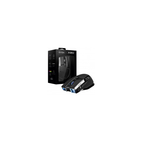Mouse Gamer Ergonómico EVGA Óptico X20, Inalámbrico, Bluetooth/USB-A, 16000DPI, Negro ― ¡Compra y participa para ganar una Tarj