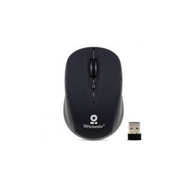 Mouse Ergonómico BRobotix Óptico WXMO-19, Inalámbrico, USB, 1200DPI, Negro