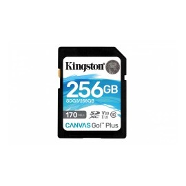 Memoria Flash Kingston Canvas Go! Plus, 256GB SDXC UHS-I Clase 10