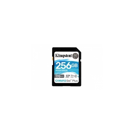 Memoria Flash Kingston Canvas Go! Plus, 256GB SDXC UHS-I Clase 10