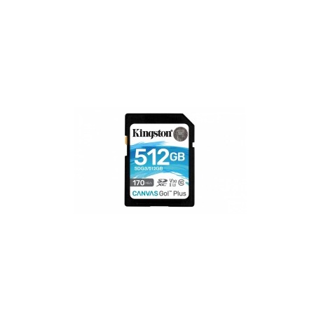 Memoria Flash Kingston Canvas Go! Plus, 512GB SD UHS-I Clase 10