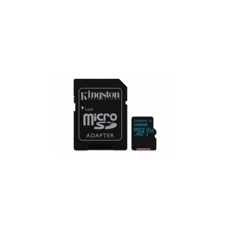 Memoria Flash Kingston Canvas Go!, 128GB MicroSDXC UHS-I Clase 10, con Adaptador