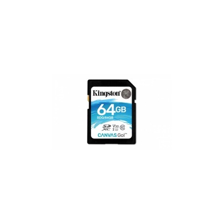 Memoria Flash Kingston Canvas Go!, 64GB SDXC UHS-I Clase 10