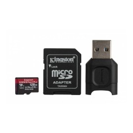 Memoria Flash Kingston Canvas React Plus, 128GB MicroSDXC UHS-II Clase 10, con Adaptador USB