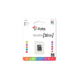 Memoria Flash Stylos STMSD16B, 16GB MicroSDHC Clase 10, con Adaptador