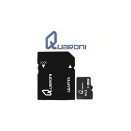 Memoria Flash Quaroni, 16GB MicroSDHC Clase 10, con Adaptador