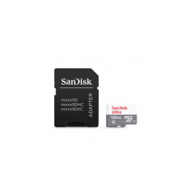 Memoria Flash SanDisk Ultra, 128GB MicroSDHC UHS-I Clase 10, con Adaptador