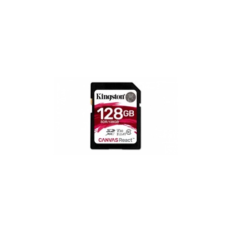 Memoria Flash Kingston Canvas React, 128GB SDXC UHS-I Clase 10