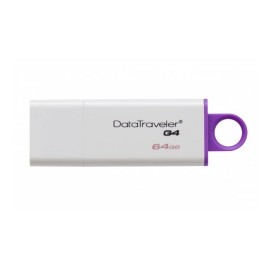 Memoria USB Kingston DataTraveler I G4, 64GB, USB 3.0, Púrpura/Blanco