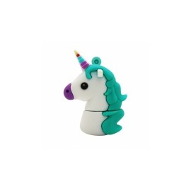 Memoria USB BRobotix 190432-30, 32GB, USB 2.0, Unicornio Azul