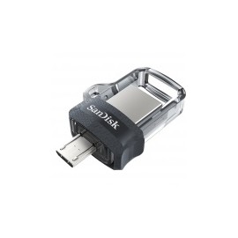 Memoria USB SanDisk Ultra Dual Drive M3.0, 16GB, USB 3.0, Lectura 150MB/s, Gris