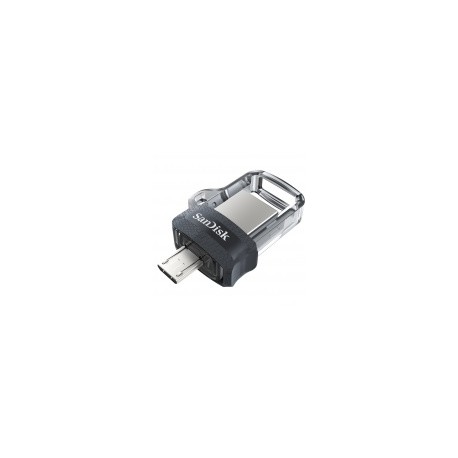 Memoria USB SanDisk Ultra Dual Drive M3.0, 16GB, USB 3.0, Lectura 150MB/s, Gris